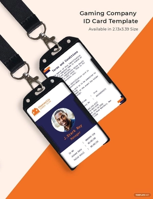 Gaming Company ID Card Template