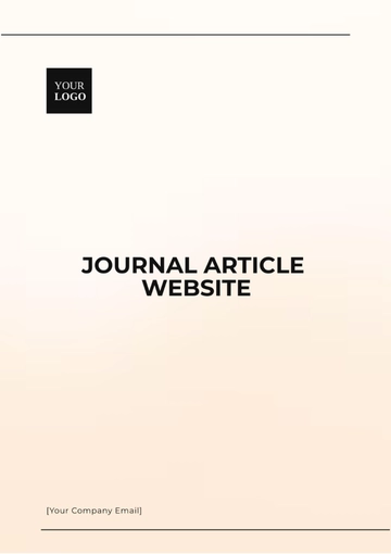 Free Journal Article Website Template to Edit Online