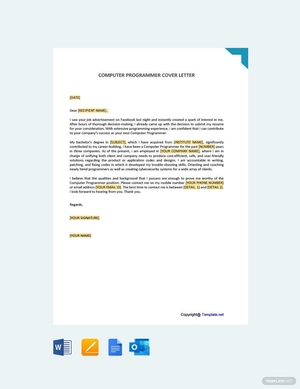 Computer Programmer Cover Letter