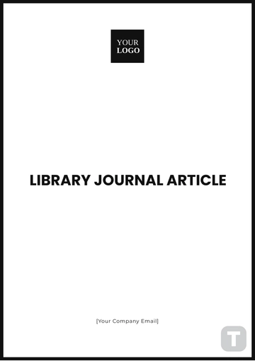 Free Library Journal Article Template to Edit Online