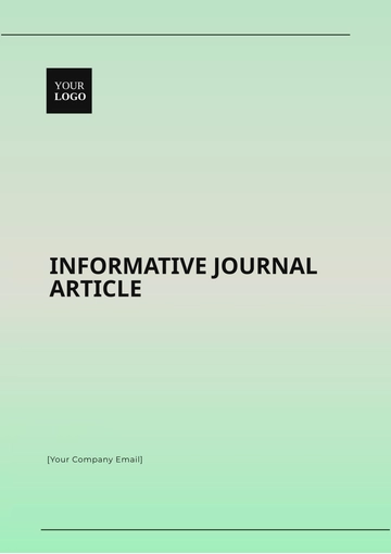 Free Informative Journal Article Template to Edit Online