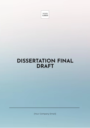 Free Dissertation Final Draft Template to Edit Online