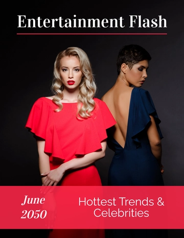 Free Blank Entertainment Magazine Layout Template to Edit Online