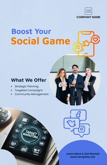 Free Social Media Marketing Poster Template to Edit Online