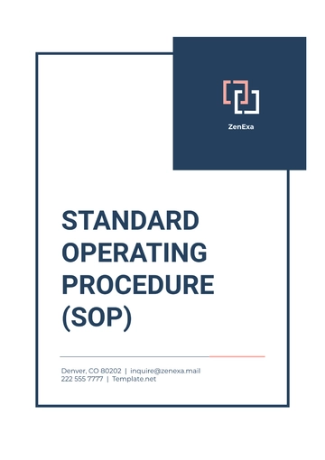 Free Standard Operating Procedure (SOP) Template to Edit Online