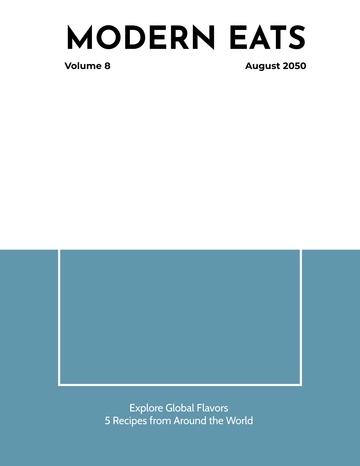 Free Modern Cooking Magazine Template to Edit Online