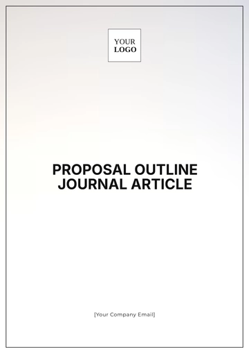 Free Proposal Outline Journal Article Template to Edit Online