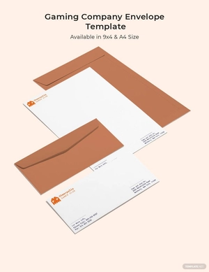 Gaming Company Envelope Template