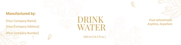 Free Elegant Wedding Water Bottle Label to Edit Online