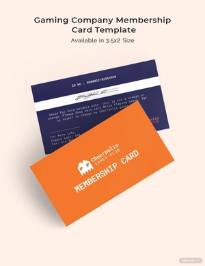 Gaming Company Membership Card Template