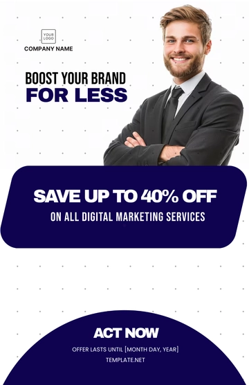 Free Marketing Sales Discount Poster Template to Edit Online