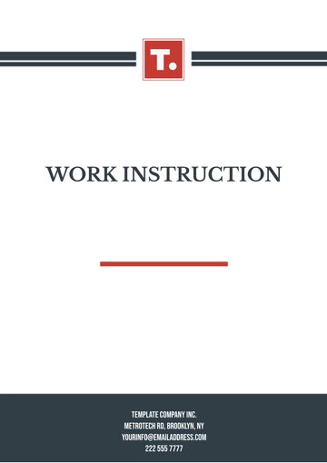 Free Work Instruction Outline Template to Edit Online