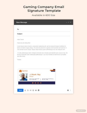 Gaming Company Email Signature Template