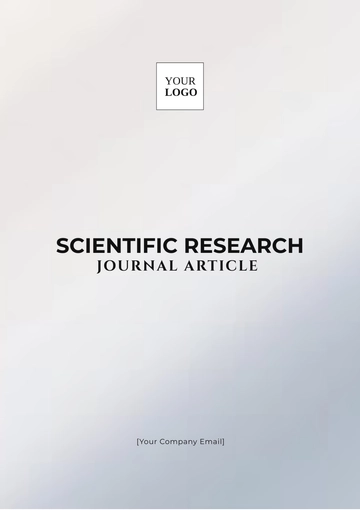 Free Scientific Research Journal Article Template to Edit Online