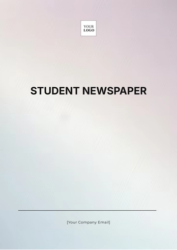 Free Student Newspaper Template to Edit Online