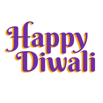 Free Happy Diwali Typography Clipart to Edit Online
