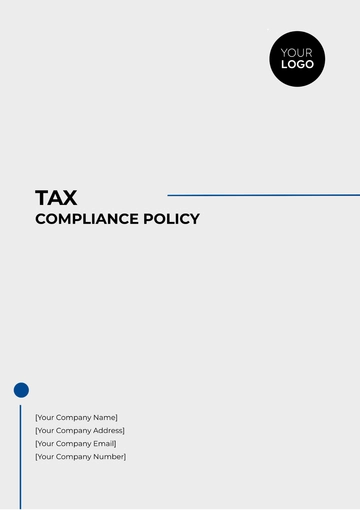 Free Tax Compliance Policy Template to Edit Online