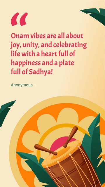 Free Onam Vibes Quote Template to Edit Online