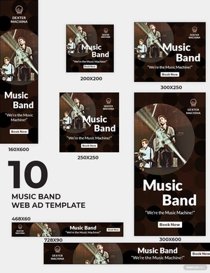 Music Band Web Ads Template