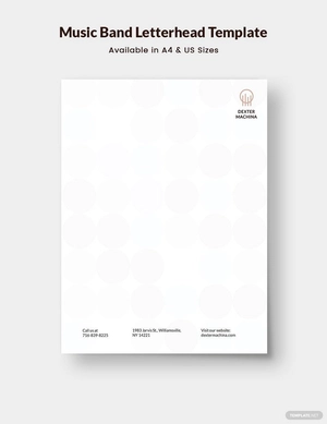 Music Band Letterhead Template