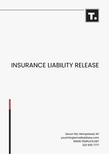 Free Insurance Liability Release Template to Edit Online
