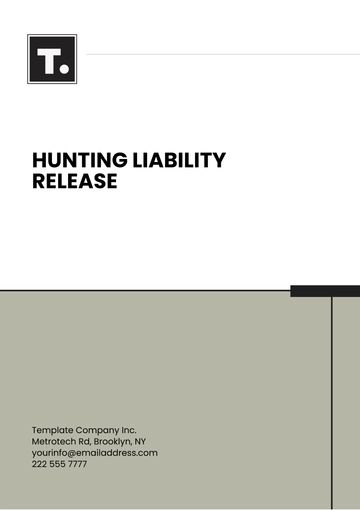 Free Hunting Liability Release Template to Edit Online Free Hunting Liability Release Template to Edit Online