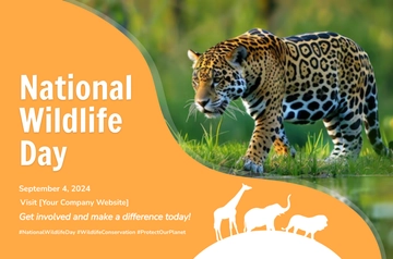 Free National Wildlife Day Banner Template to Edit Online