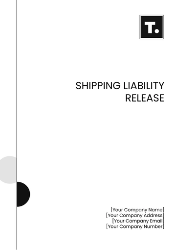Free Sample Shipping Liability Release Template to Edit Online