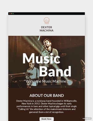 Music Band Email Newsletter Template Music Band Email Newsletter Template