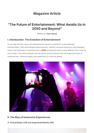 Free Magazine Article Templates to Edit Online