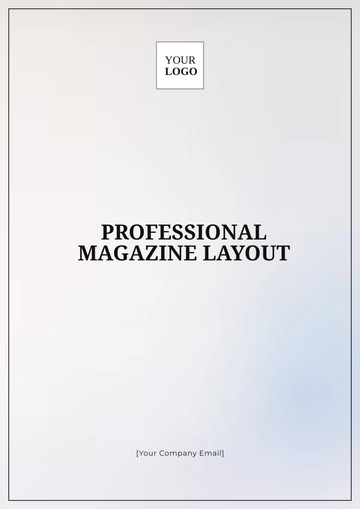 Free Professional Magazine Layout to Edit Online