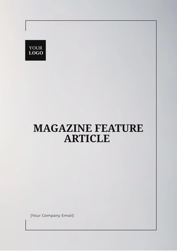 Free Magazine Feature Article Template to Edit Online