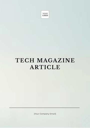 Free Tech Magazine Article Template to Edit Online