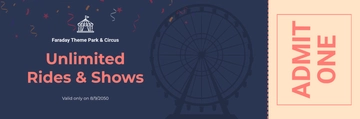 Free Admit One Ticket Template to Edit Online