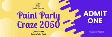 Free Colorful Party Ticket Template to Edit Online