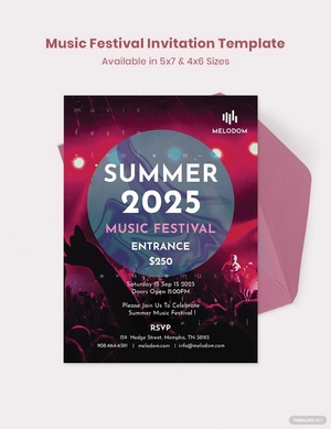 Music Festival Invitation Template
