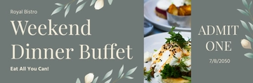 Free Basic Dinner Ticket Template to Edit Online