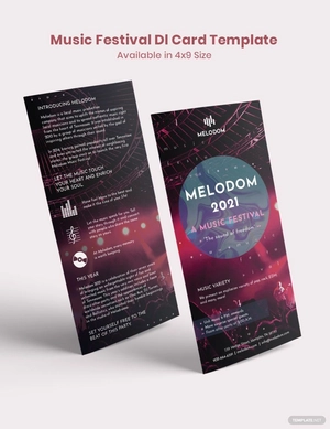 Music Festival DL Card Template