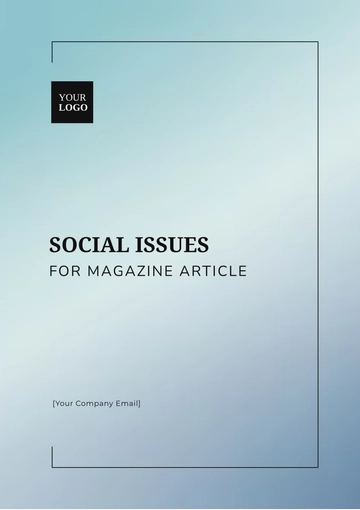 Free Social Issues for Magazine Article Template to Edit Online