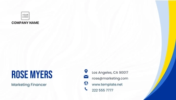 Free Marketing Financer Business Cards Template to Edit Online