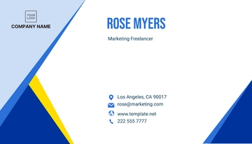 Free Marketing Freelancer Business Card Template to Edit Online