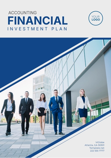 Free Accounting Financial Investment Plan Template to Edit Online