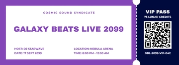 Free Fake Concert Ticket Design Template to Edit Online