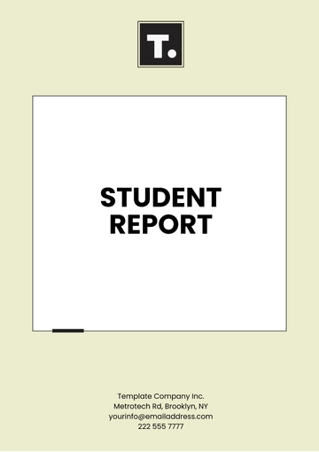 Free Sample Student Report Template to Edit Online