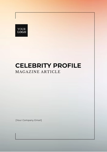 Free Celebrity Profile in Magazine Article Template to Edit Online