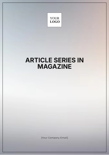 Free Article Series in Magazine Template to Edit Online