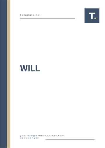 Free Will Template to Edit Online