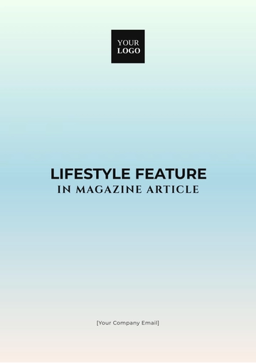 Free Lifestyle Feature in Magazine Article Template to Edit Online
