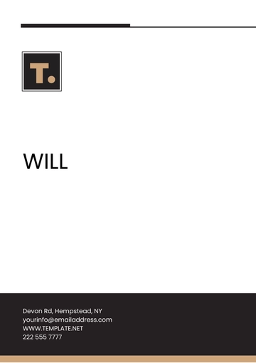 Free Printable Will Template to Edit Online