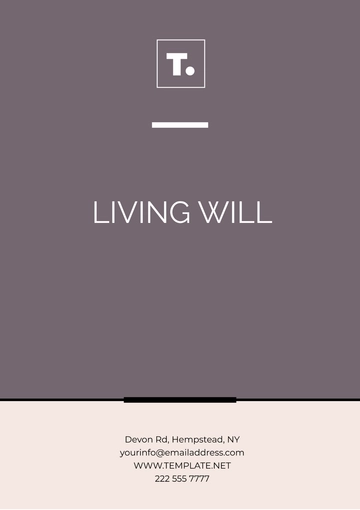 Free Living Will Template to Edit Online